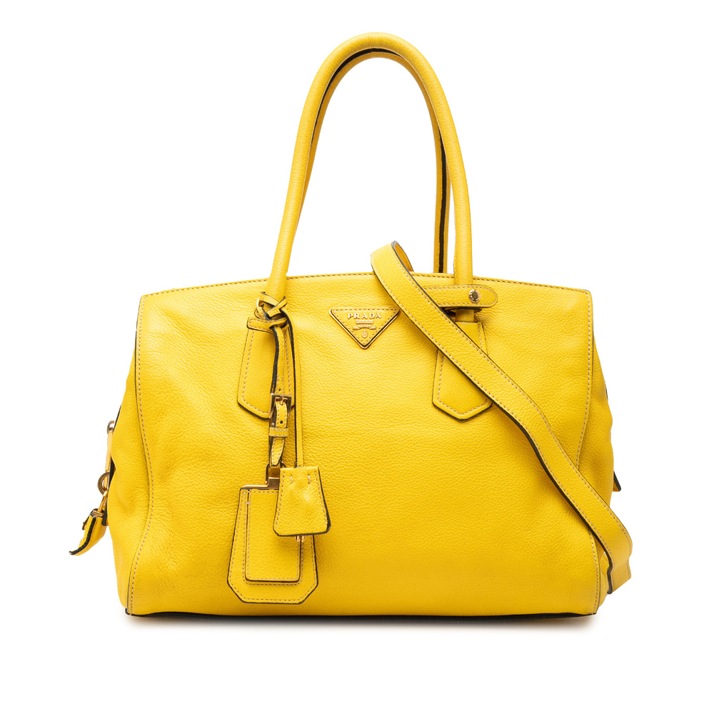 Pre-Loved Prada Vitello Daino Zip Top Satchel